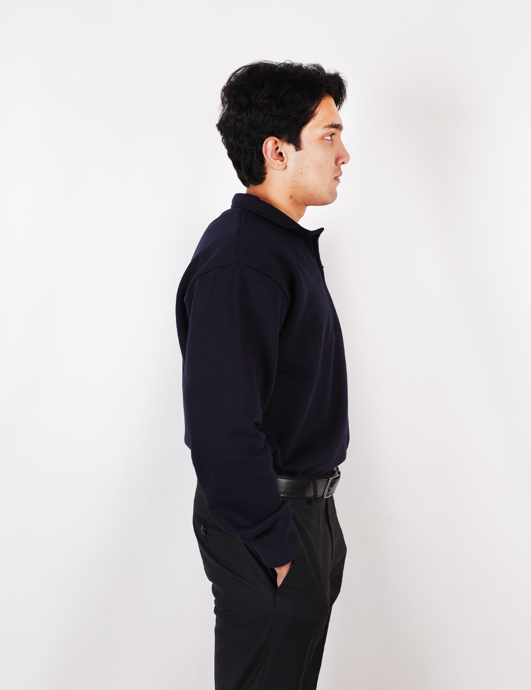 Navy Polo Sweater