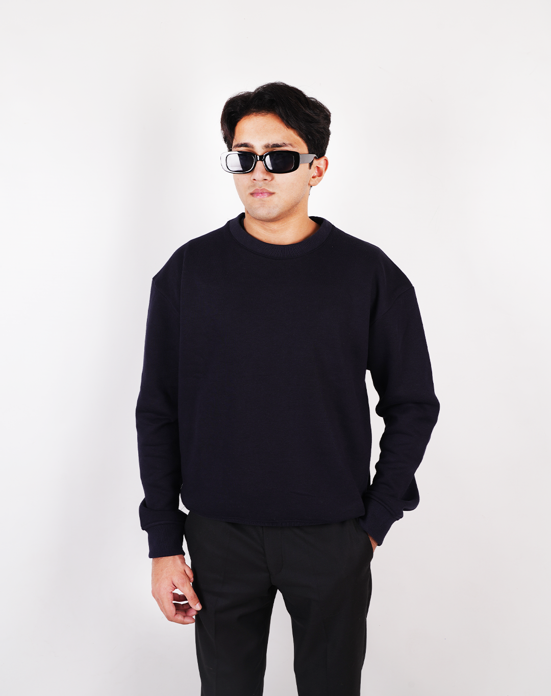 Navy Essential Sweat Shirt