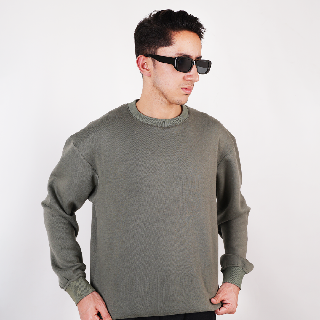 Olive Essential Sweat Shirt