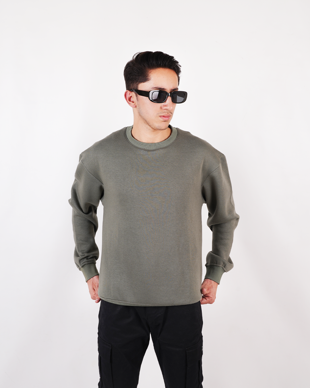 Olive Essential Sweat Shirt